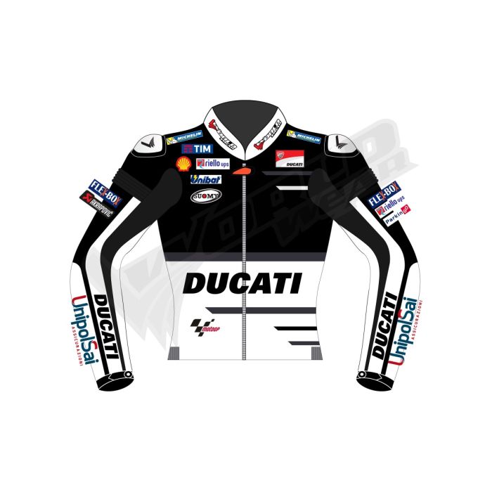 Andrea Dovizioso Ducati Black Motogp 2018 Men Motorbike Raceing Leather Jacket