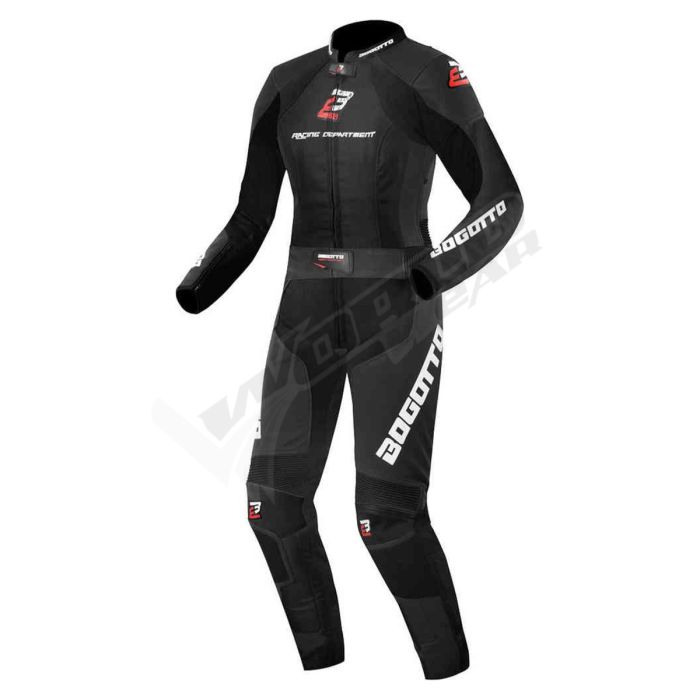 Bogotto Misano Black Women Two Piece Motorbike Raceing Letaher Suit