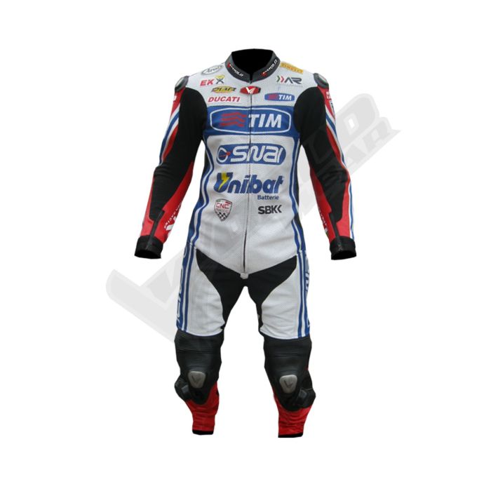 Carlos Checa Althea SBK 2014 Men Motorbike Racing Leather Suit