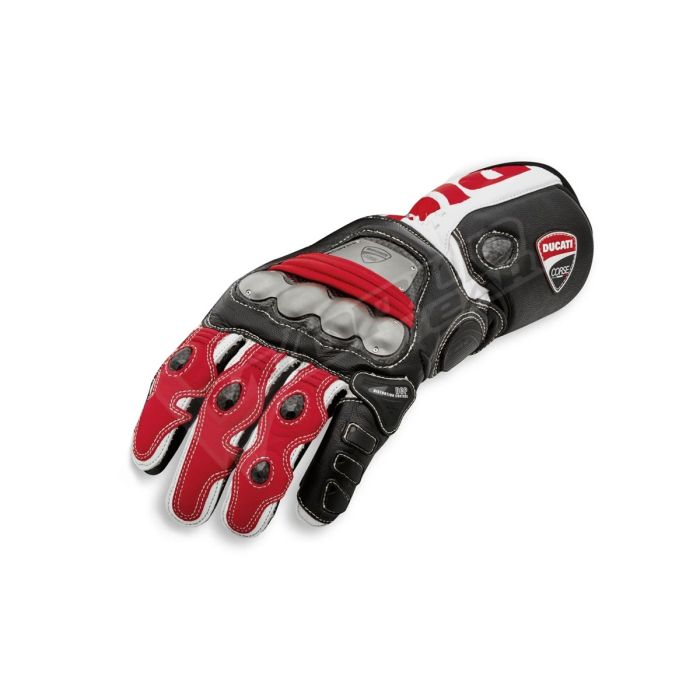 Ducati Corse Motorbike Racing Leather Gloves