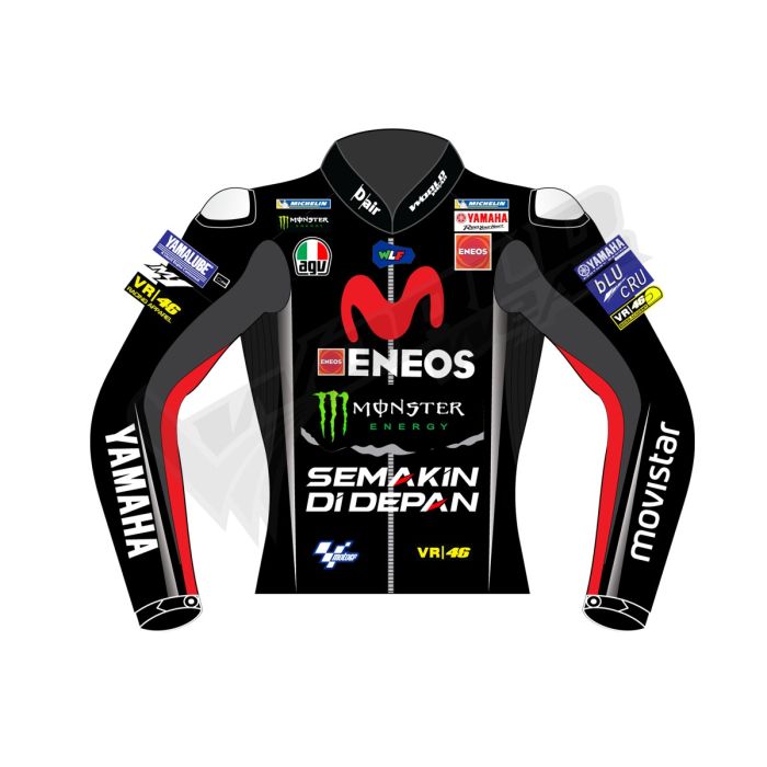 Fabio Quartararo Yamaha Movistar Red Motogp 2018 Men Motorbike Raceing Leather Jacket