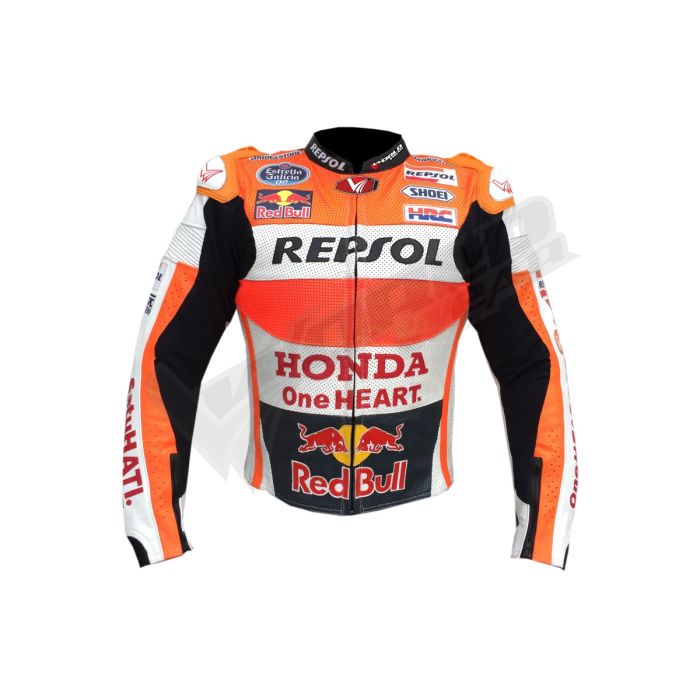 Marc Marquez Honda Repsol 2015 Men Motorbike Raceing Leather Jacket