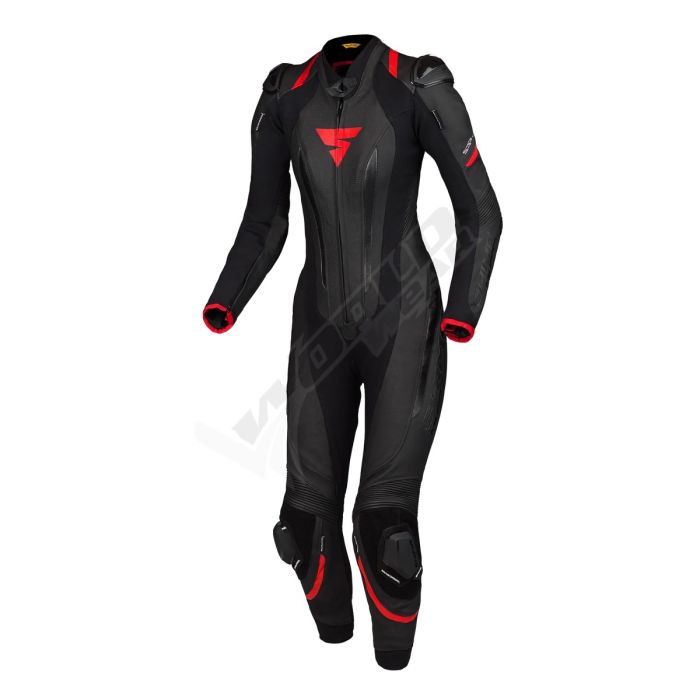 Shima Muira One Piece Red Black Women Motorbike Raceing Letaher Suit