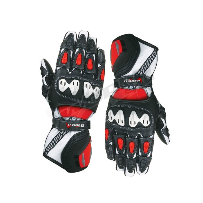 Worldwear RB Men Motorbike Racing Leather Gloves
