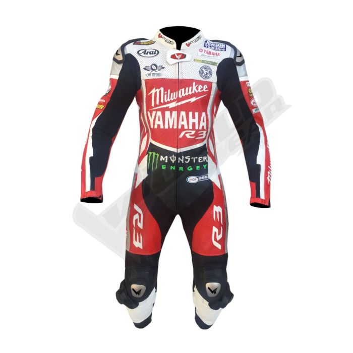 Yamaha Monster Energy R3 Men Motorbike Racing Leather Suit