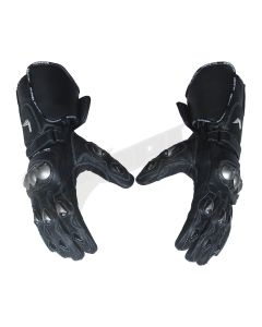 Monster Black Motorbike Racing Leather Gloves