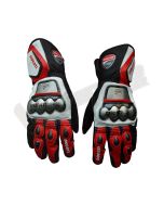 Ducati Corse Motorbike Racing Leather Gloves