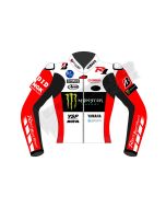 Fabio Quartararo Yamaha Movistar R1 2018 Men Motorbike Raceing Leather Jacket