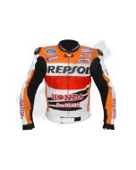 Marquez Repsol Honda HRC 2014 Men Motorbike Raceing Leather Jacket