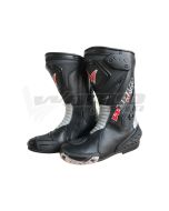 Worldwear Black Red Men Motorbike Racing Leather Boots