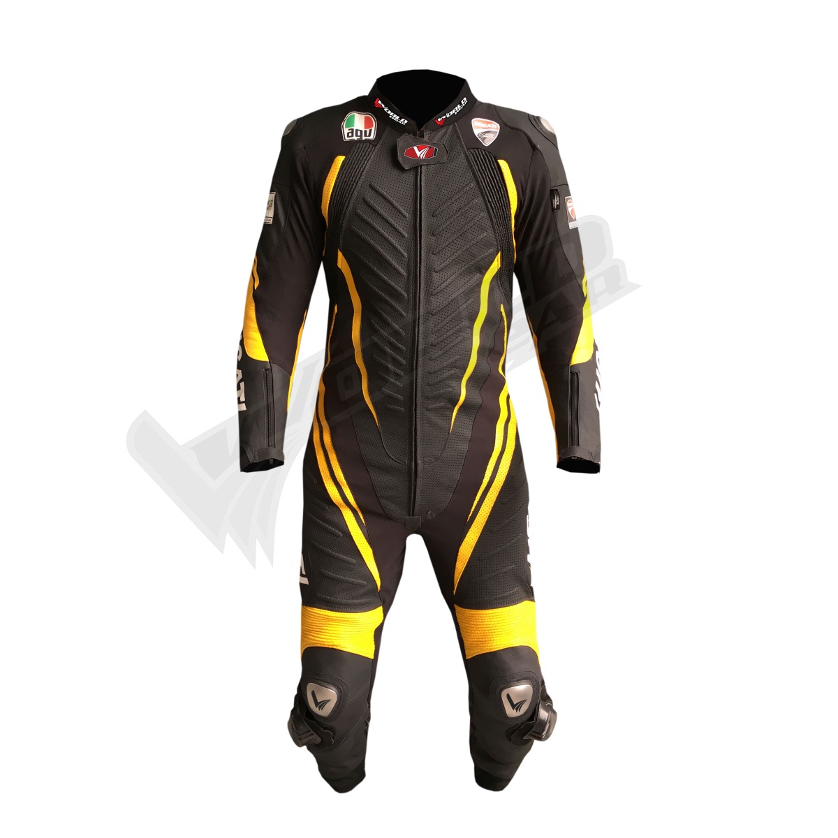 Ducati Corse 2016 Men Motorbike Racing Leather Suit; leather racing suit; high-performance leather suit; CE approved racing suit; professional motorbike racing suit; men's protective leather suit; motorbike suit with armor; motorcycle racing suit with protection; durable leather racing suit; custom fit motorbike suit; motorcycle racing gear for men; perforated leather racing suit; men's racing leather gear; track racing leather suit; men's leather motorcycle suit; protective leather suit for bikers; full-body leather racing suit for men