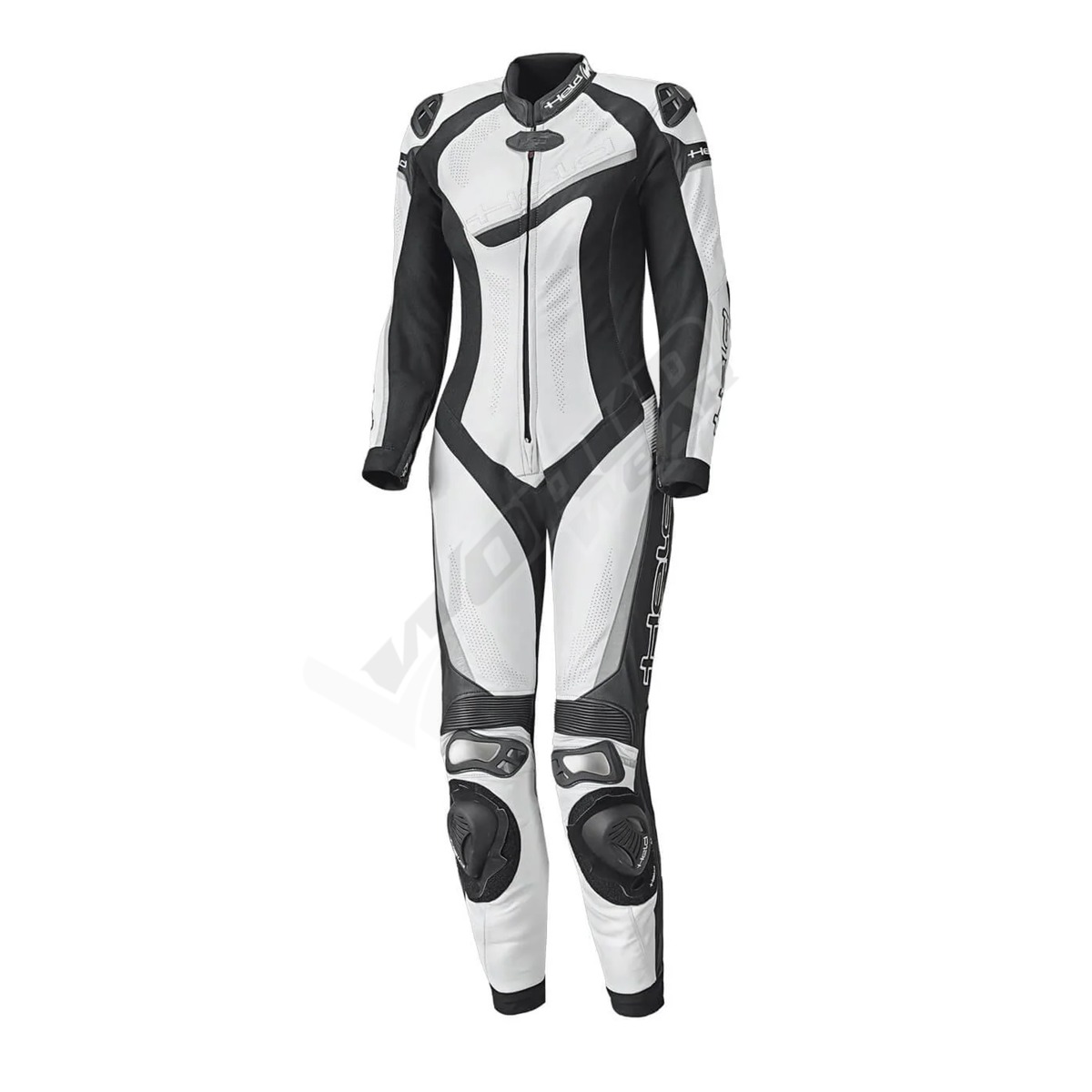 Held Ayana Black White 1Piece Women's Motorbike Raceing Letaher Suit; professional motorbike racing suit; men's protective leather suit; motorbike suit with armor; motorcycle racing suit with protection; durable leather racing suit; custom fit motorbike suit; motorcycle racing gear for men; perforated leather racing suit; men's racing leather gear; track racing leather suit; men's leather motorcycle suit; protective leather suit for bikers; full-body leather racing suit for men