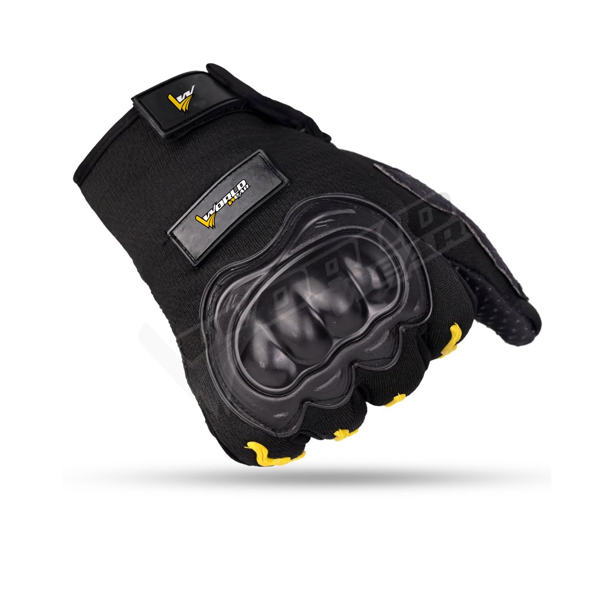 Worldwear Motorbike Racing Leather Gloves; High-performance motorbike racing leather gloves made from durable cowhide leather, offering reinforced knuckle protection, breathable mesh panels, and superior grip for riders on the track or road.